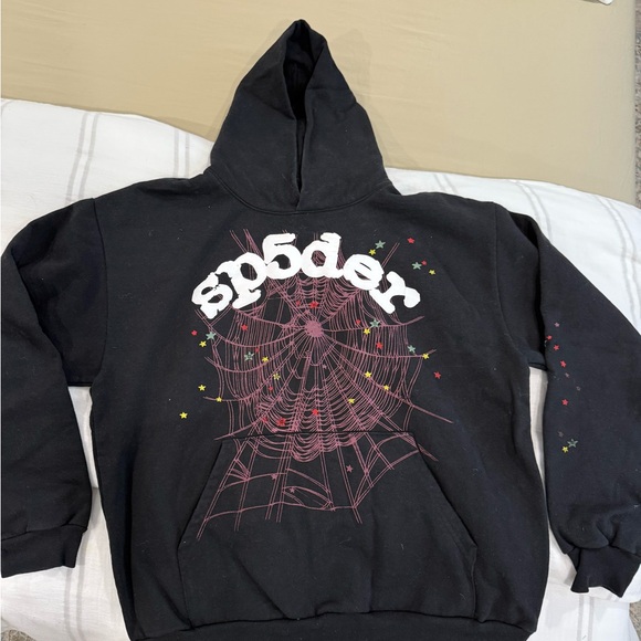 Black Sp5der hoodie with web